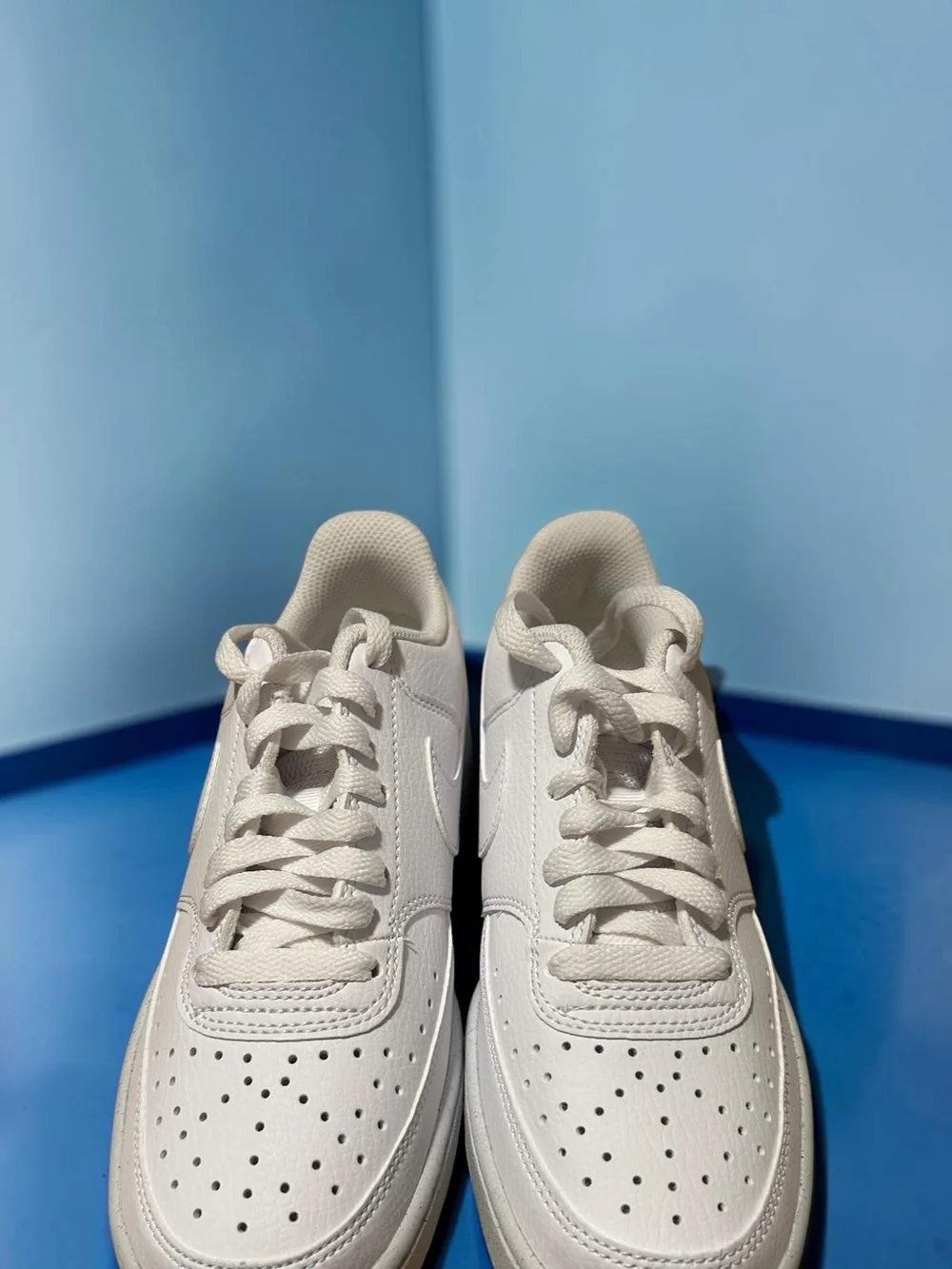 Nike All-White Low-Top Leather Sneaker